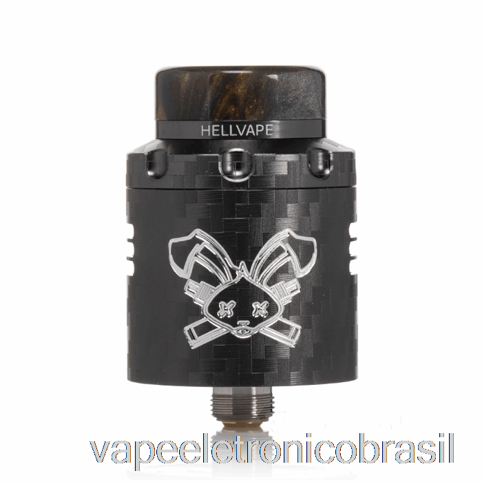 Vape Eletrônico Hellvape Coelho Morto V3 24mm Rda Gunmetal Fibra De Carbono